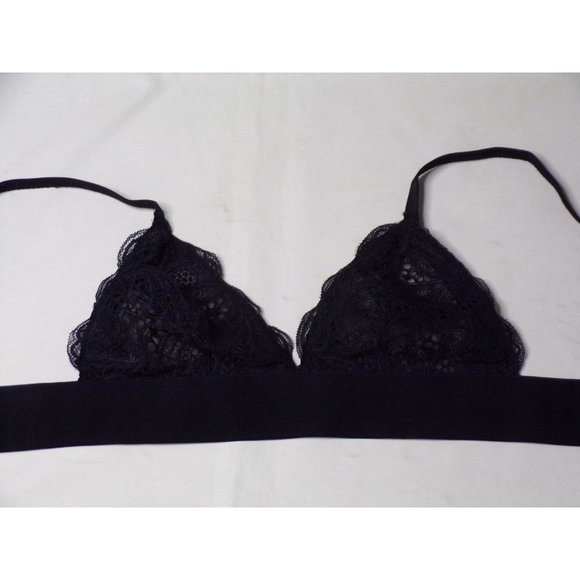 🆕 LIVELY Lace Longline Wireless Triangle Bralette Bra Black Small - Picture 9 of 11